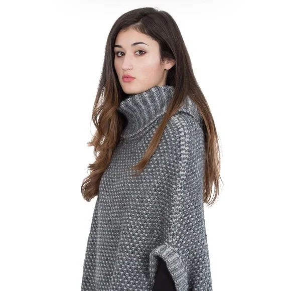 Kemailu Chunky Cowl Neck Wool/Alpaca Sweater ITALY Lagenlook Oversized Size L - Picture 2 of 15